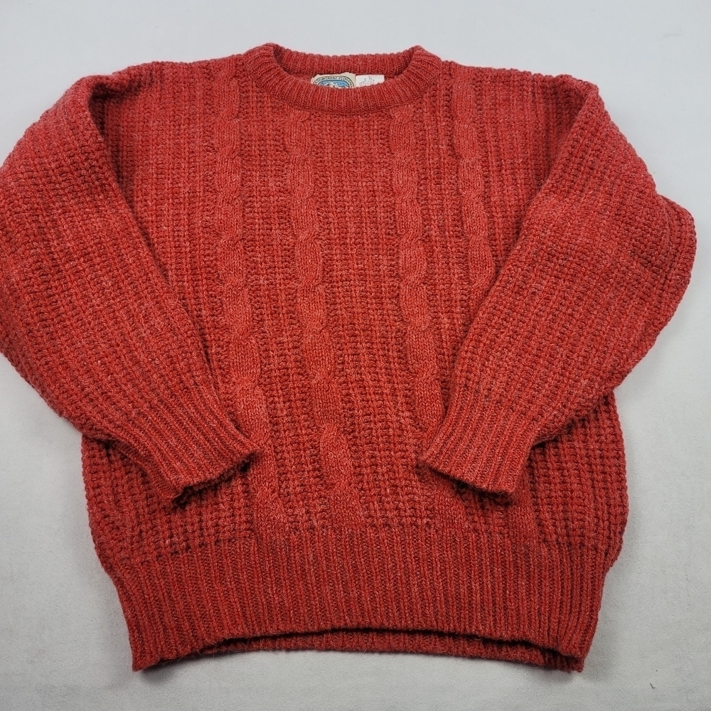 Cozy Red Cable Knit Sweater